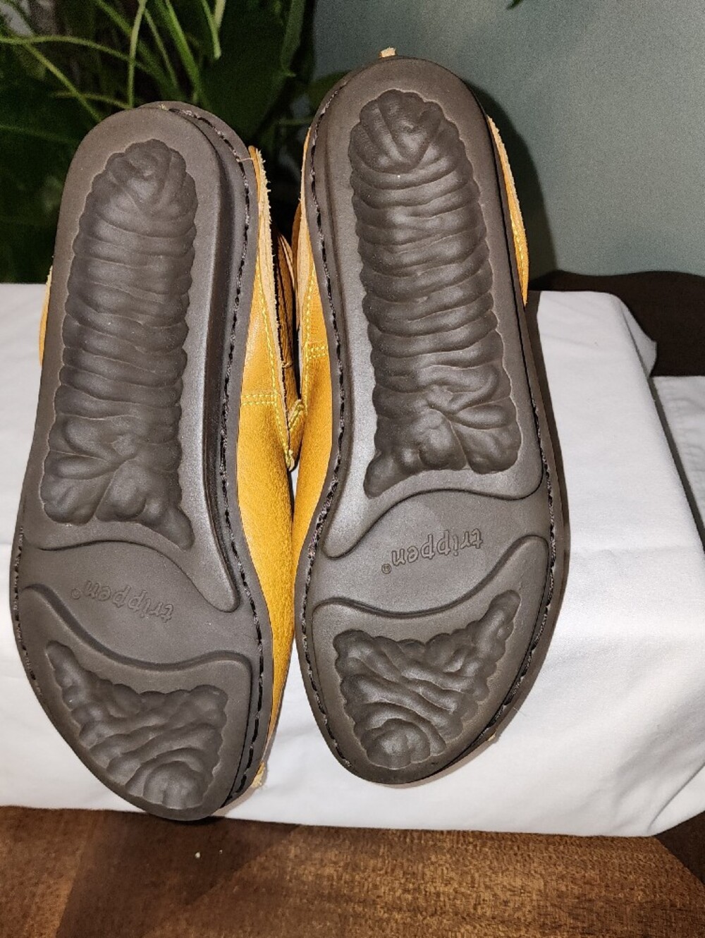 Trippen Size 38 Mustard Leather Wrap Buckle Boots - Picture 6 of 11